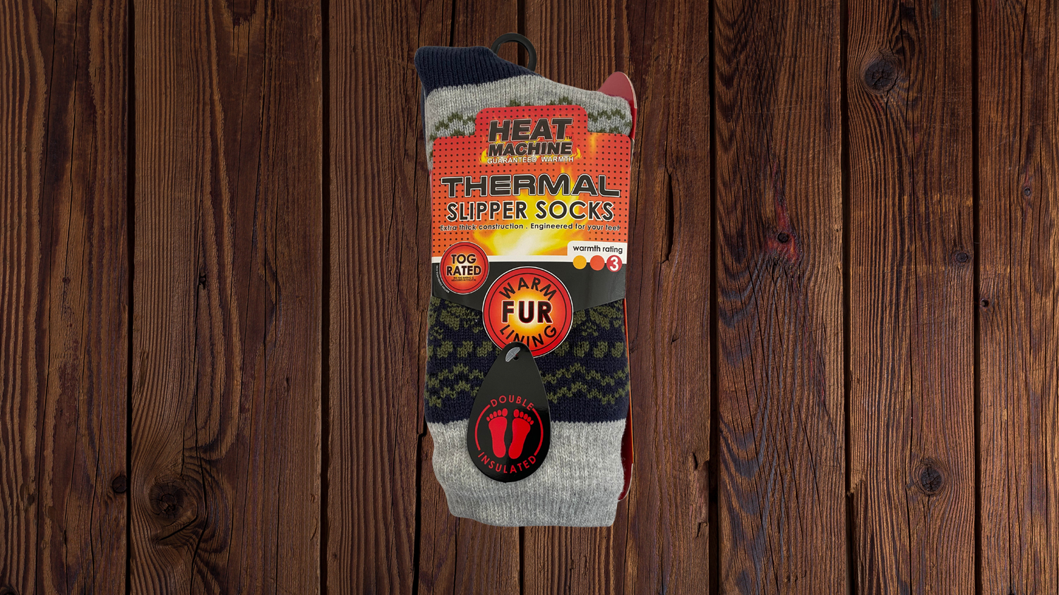 Mens Heat Machine Socks Thermal Tog 2.3 Warm Winter Slipper Socks - Snow Flake - Just £6.99! Shop now at Warwickshire Clothing.