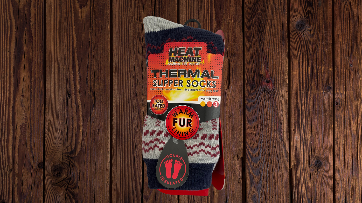 Mens Heat Machine Socks Thermal Tog 2.3 Warm Winter Slipper Socks - Snow Flake - Just £6.99! Shop now at Warwickshire Clothing.
