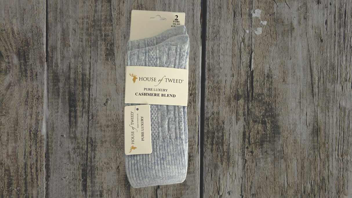 House of Tweed Pure Luxury Cashmere Socks | 2 Pairs / UK 4-8 - Just £10! Shop now at Warwickshire Clothing.