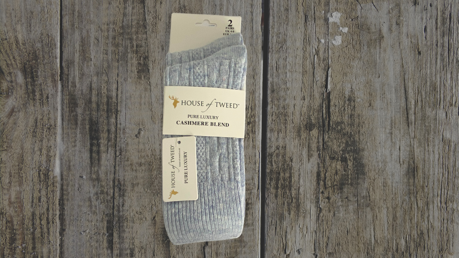 House of Tweed Pure Luxury Cashmere Socks | 2 Pairs / UK 4-8 - Just £10! Shop now at Warwickshire Clothing.