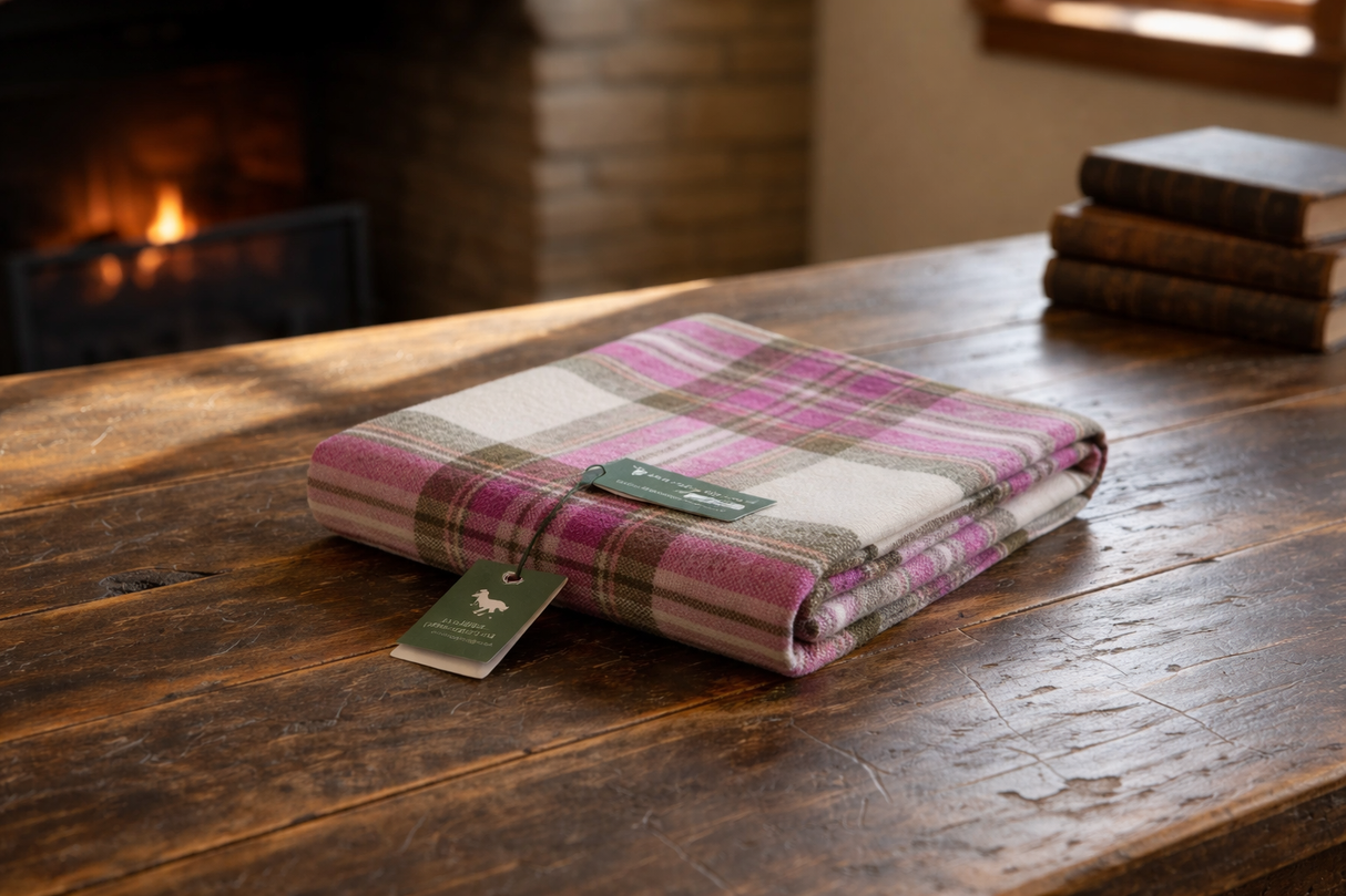 House Of Tweed Womens Soft Check Tartan Scarf