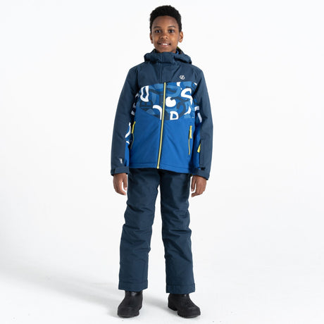 Dare2B Kids' Humour II Ski Jacket | Blue Graffiti Print - Just £29.99! Shop now at Warwickshire Clothing.