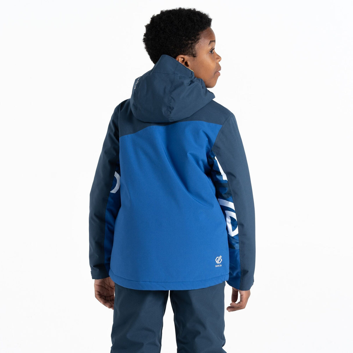 Dare2B Kids' Humour II Ski Jacket | Blue Graffiti Print - Just £29.99! Shop now at Warwickshire Clothing.