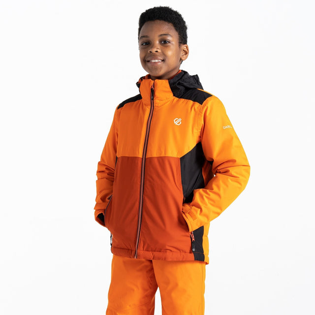 Dare2b Kids' Impose III Ski Jacket | Puffins Orange - Just £29.99! Shop now at Warwickshire Clothing.