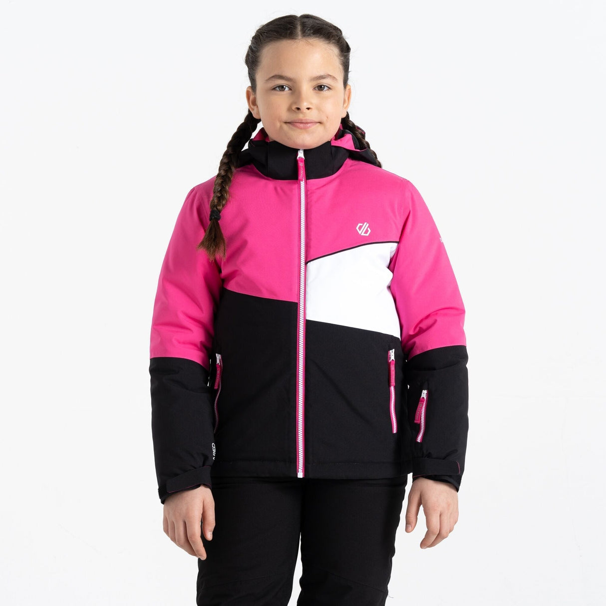 Dare2B Kids' Steazy Ski Jacket | Pure Pink Black - Just £29.99! Shop now at Warwickshire Clothing.