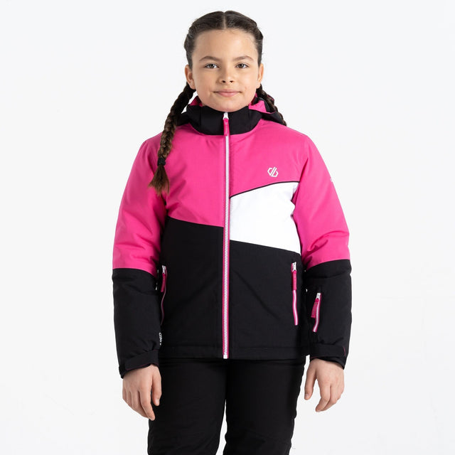 Dare2B Kids' Steazy Ski Jacket | Pure Pink Black - Just £29.99! Shop now at Warwickshire Clothing.