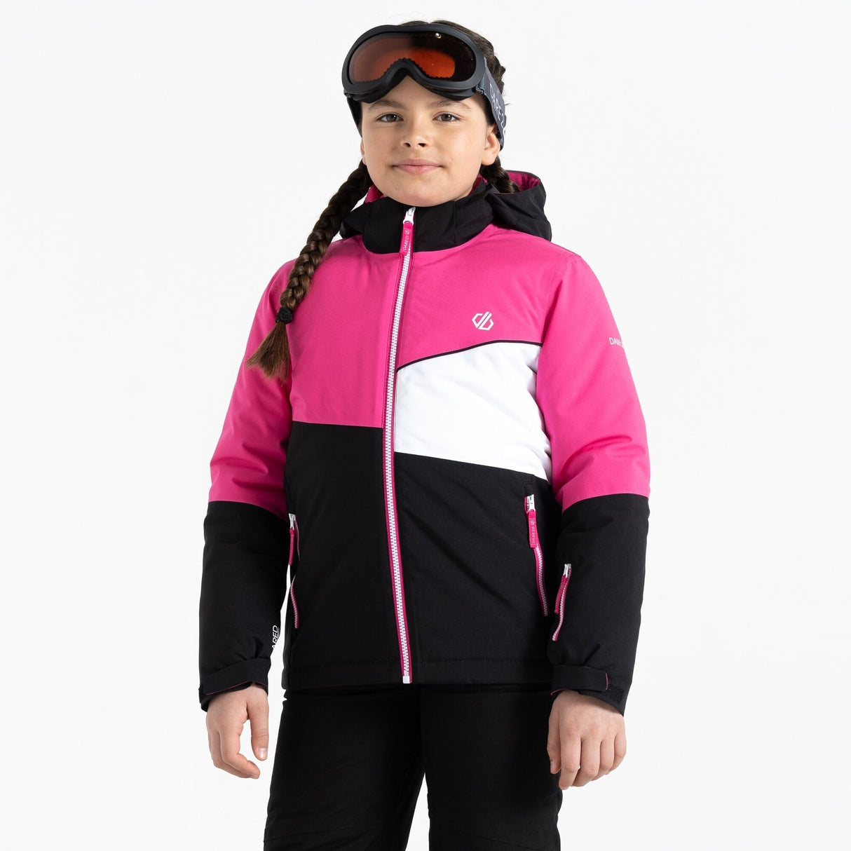 Dare2B Kids' Steazy Ski Jacket | Pure Pink Black - Just £29.99! Shop now at Warwickshire Clothing.