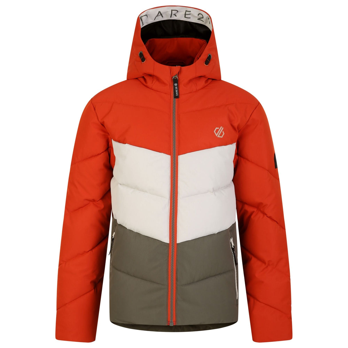 Dare2B Kids' Jolly Puffer Jacket | Lichen Green Brown - Just £29.99! Shop now at Warwickshire Clothing.