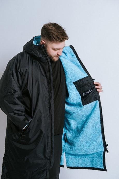 Hazy Blue Waterproof Adults All Weather Changing Robe - Newquay - Just £69.99! Shop now at Warwickshire Clothing.