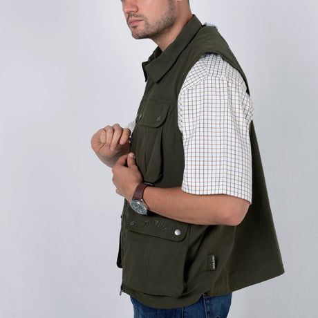 Hazy Blue Explorer Mens Bodywarmer Travel Waistcoat 13 Pockets Fishing Gilet - Just £34.99! Shop now at Warwickshire Clothing.