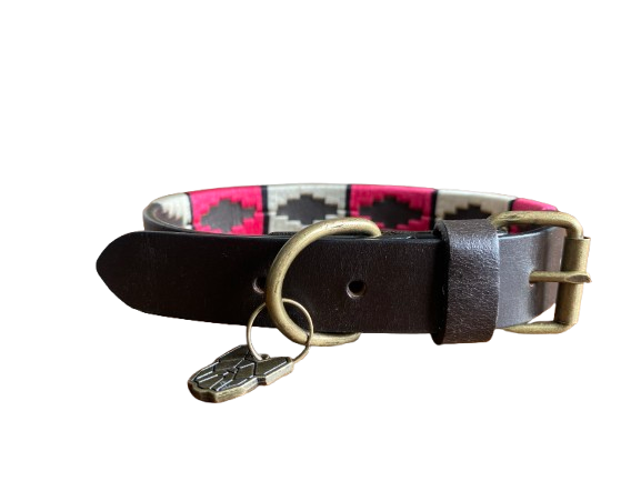 Hazy Blue Dog Collar leather with waxed thread stitching - Just £14.99! Shop now at Warwickshire Clothing.
