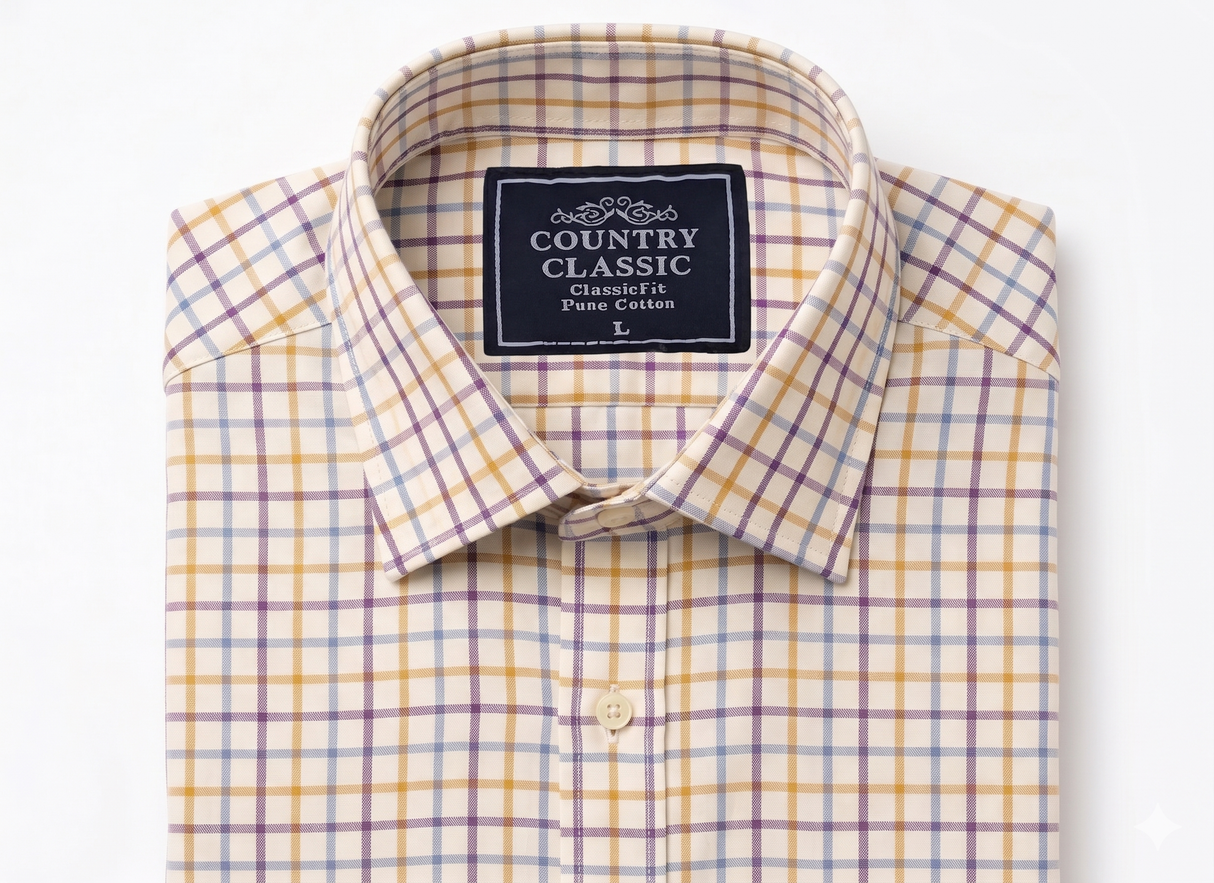 Country Classics Mens Long Sleeve Pure Cotton Shirt
