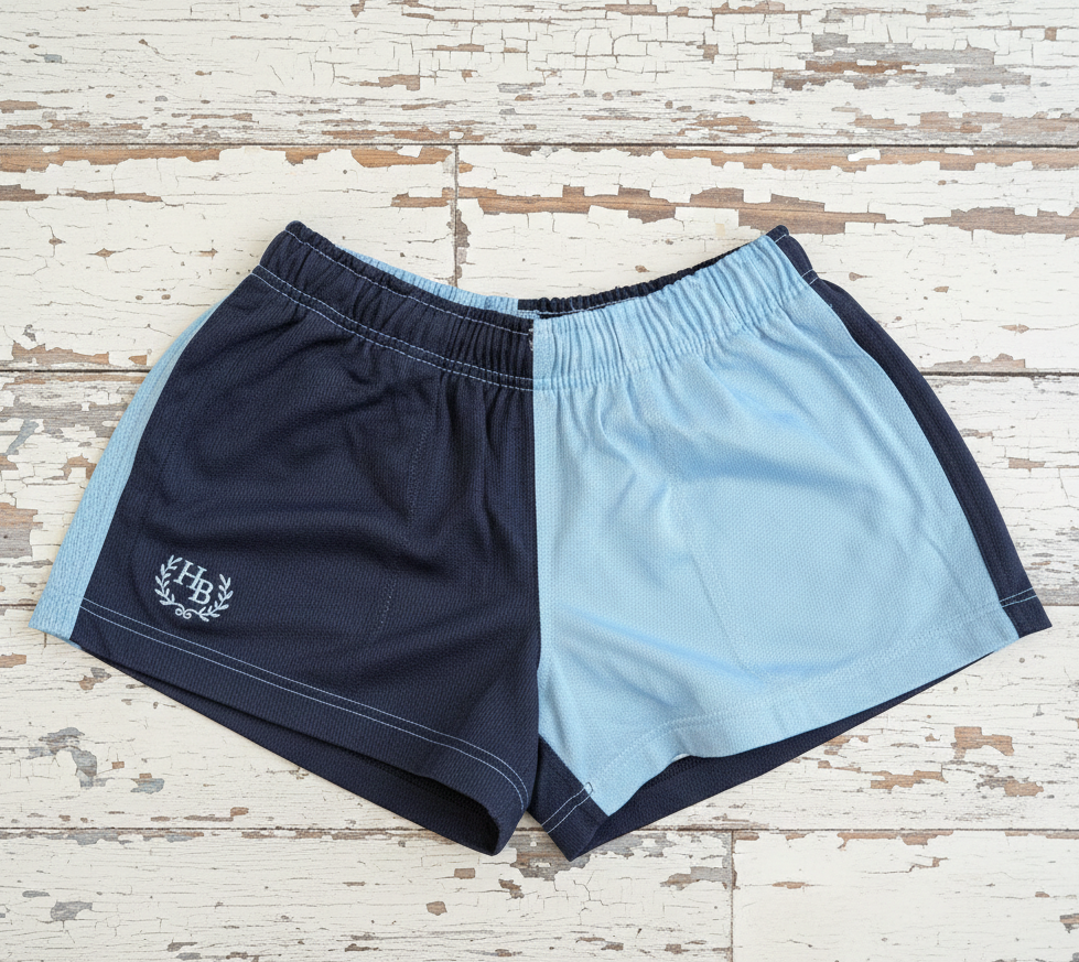 Hazy Blue Harper Colour Block Kids Shorts - Unisex Sports & Leisure