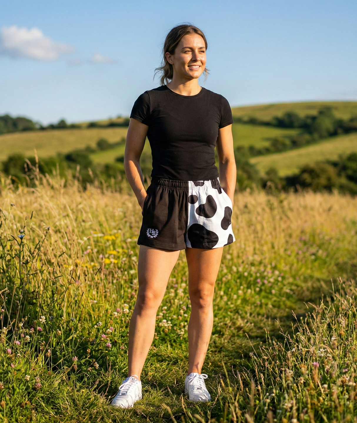 Hazy Blue Nelson Colour Block Shorts - Unisex Sports & Leisure