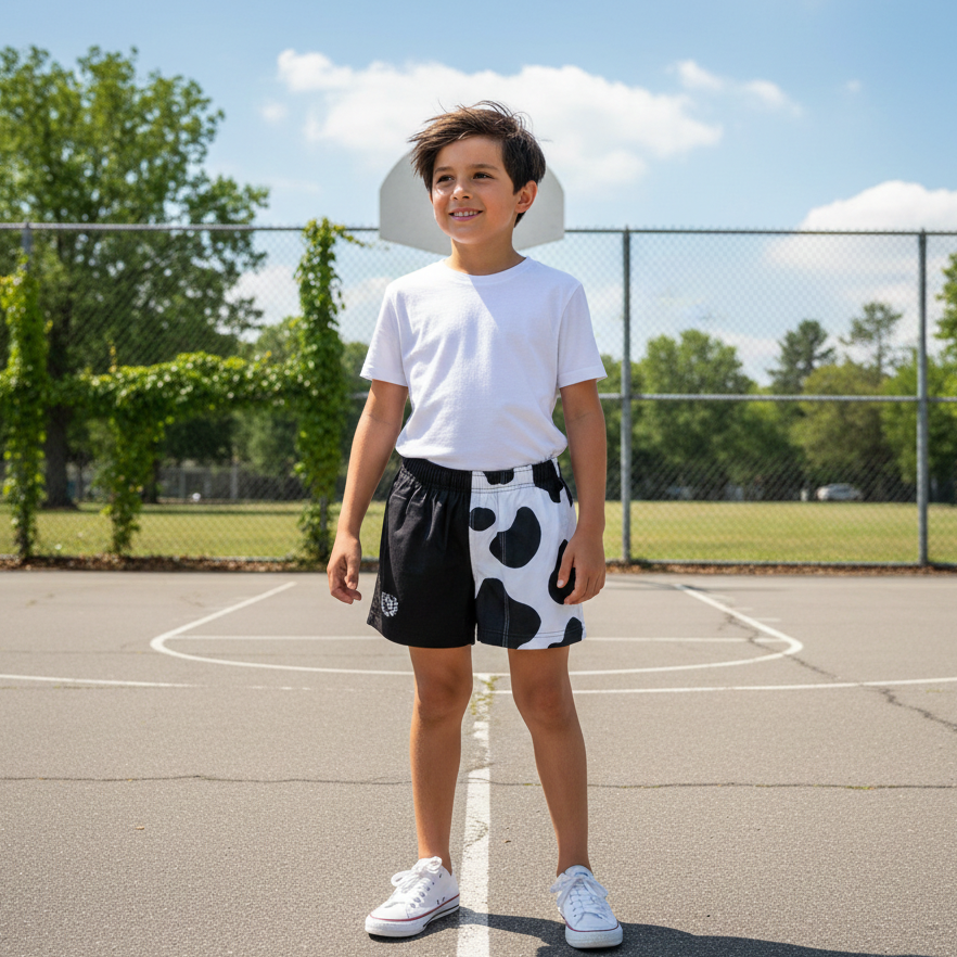 Hazy Blue Harper Colour Block Kids Shorts - Unisex Sports & Leisure