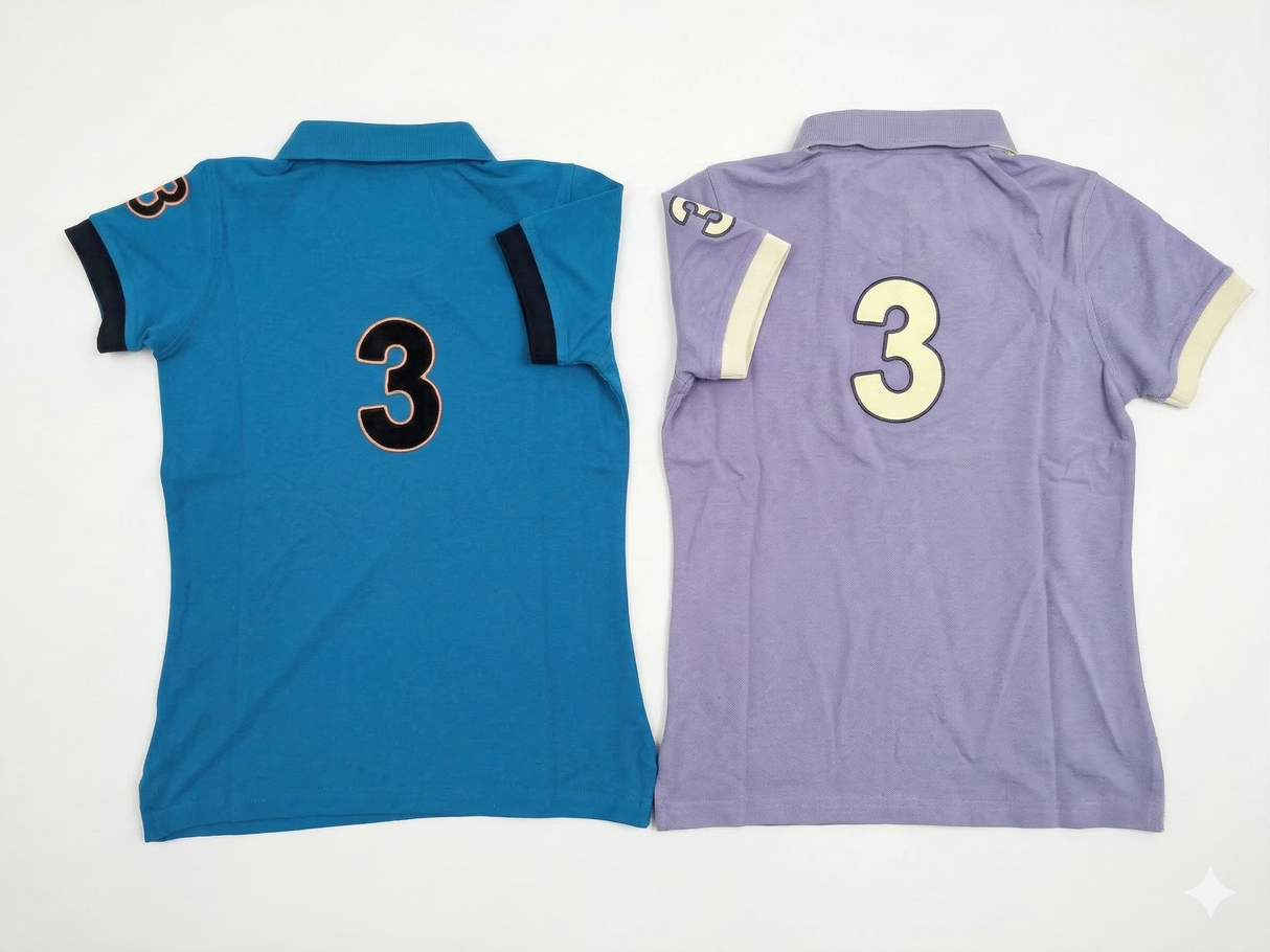 Hazy Blue Women's Striped Polo Shirt Carly