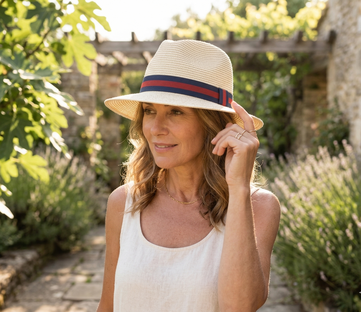 House of Tweed Unisex Paper Straw Hat Fedora Panama Wide Brim