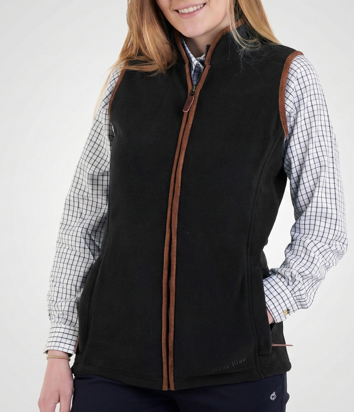 Hazy Blue Womens Sofia Full Zip Fleece Bodywarmer