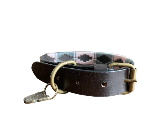 Luxury Polo Leather Dog Collar | Hazy Blue - Just £14.99! Shop now at Warwickshire Clothing.