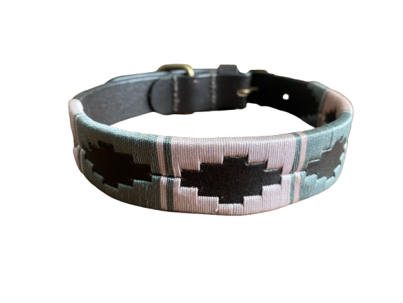 Luxury Polo Leather Dog Collar | Hazy Blue - Just £14.99! Shop now at Warwickshire Clothing.