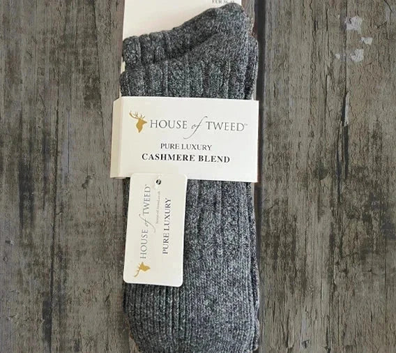 House of Tweed Pure Luxury Cashmere Socks | 2 Pairs / UK 4-8 - Just £10! Shop now at Warwickshire Clothing.