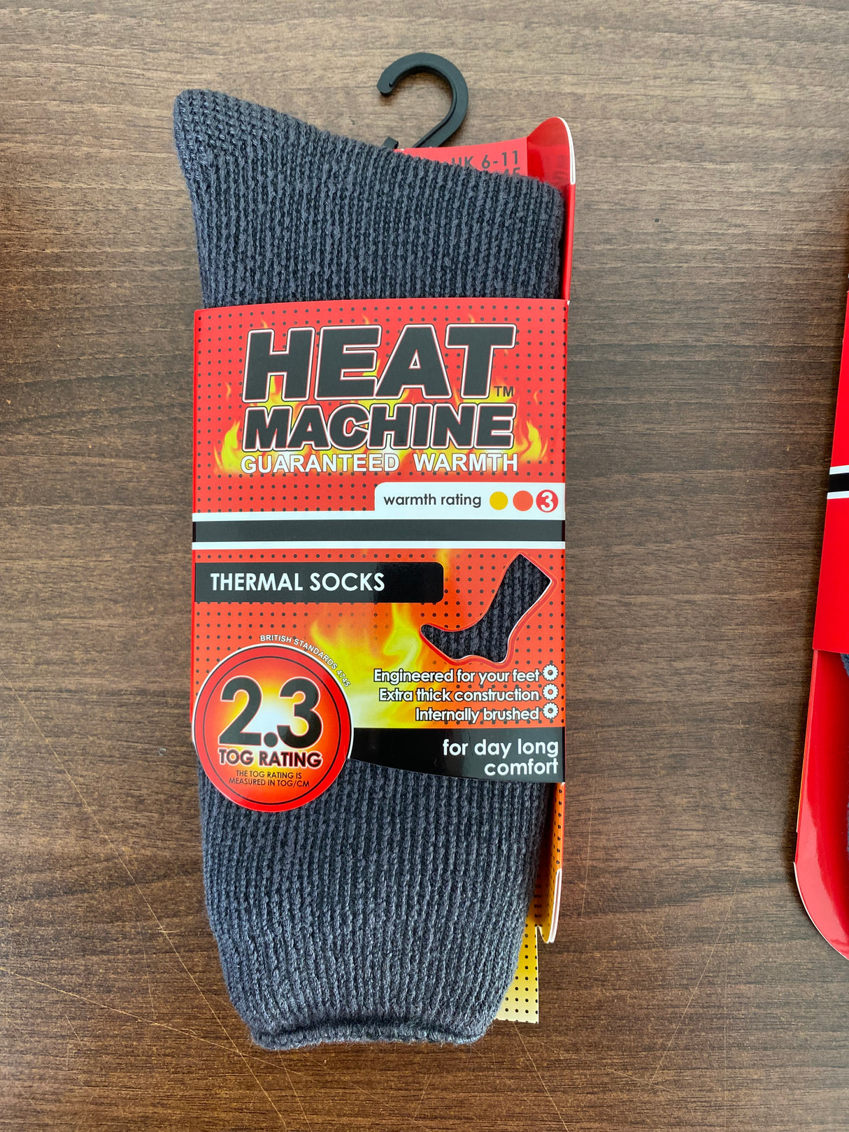 Heat Machine 2.3 TOG Mens Thermal Socks Brushed Inside - Just £6.99! Shop now at Warwickshire Clothing.