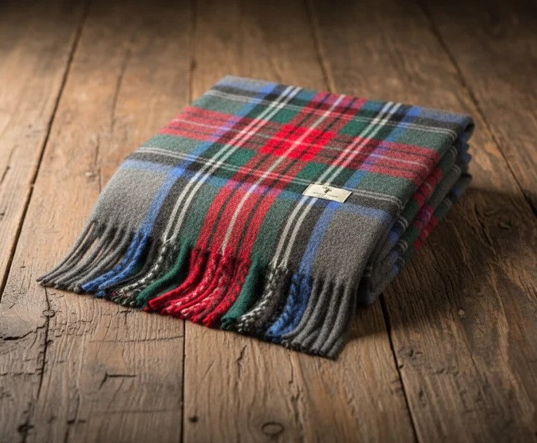 House Of Tweed Womens Soft Check Tartan Scarf