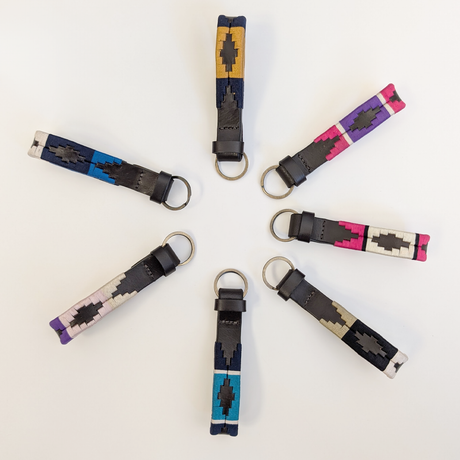 Hazy Blue Leather Loop Polo Key Rings - Just £5.99! Shop now at Warwickshire Clothing.