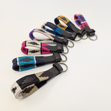 Hazy Blue Leather Loop Polo Key Rings - Just £5.99! Shop now at Warwickshire Clothing.
