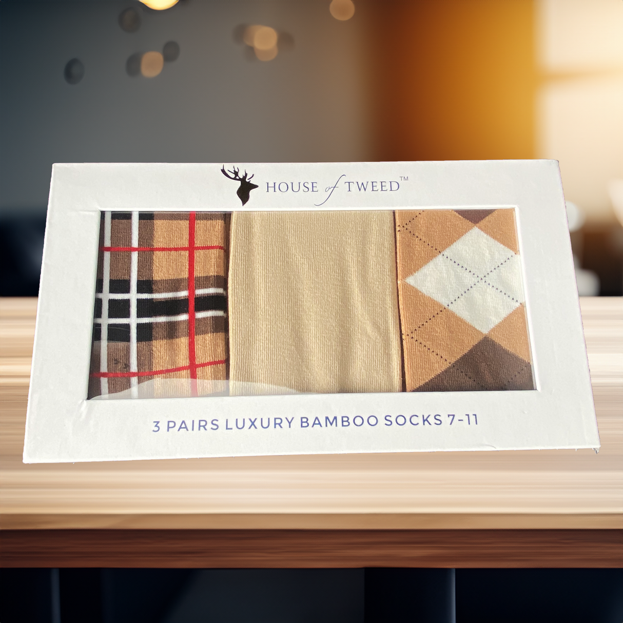 House of Tweed Luxury Mens Bamboo Tartan Socks | 3 Pairs - Just £14.99! Shop now at Warwickshire Clothing.