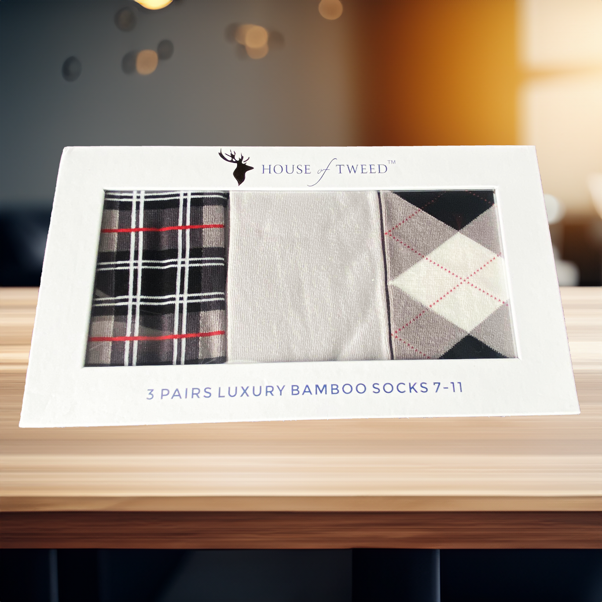 House of Tweed Luxury Mens Bamboo Tartan Socks | 3 Pairs - Just £14.99! Shop now at Warwickshire Clothing.