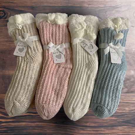 House of Tweed Ladies Fluffy Cosy Socks - One Size - Just £12.99! Shop now at Warwickshire Clothing.