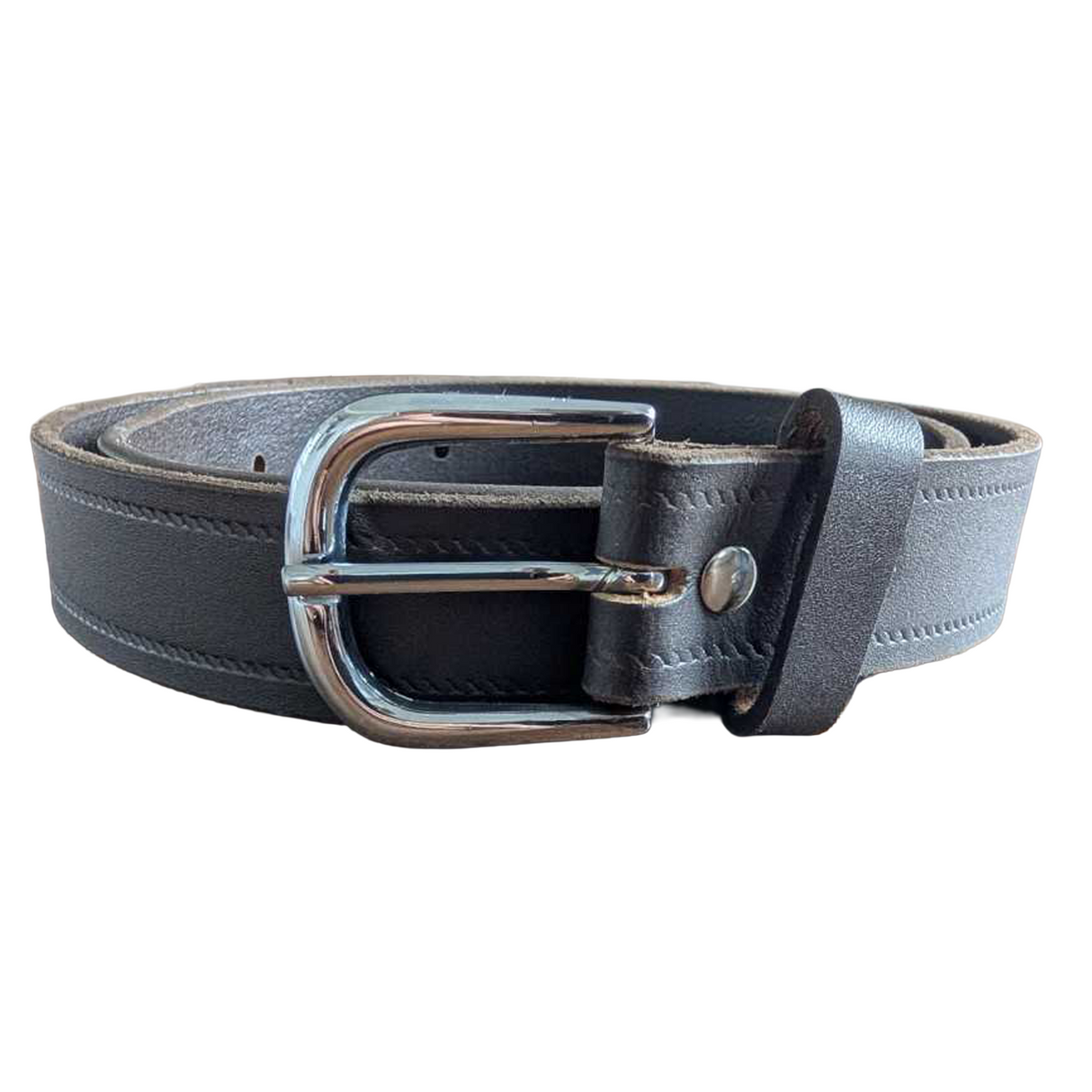 Hazy Blue Plain Leather Belt - Durable & Classic Everyday Style