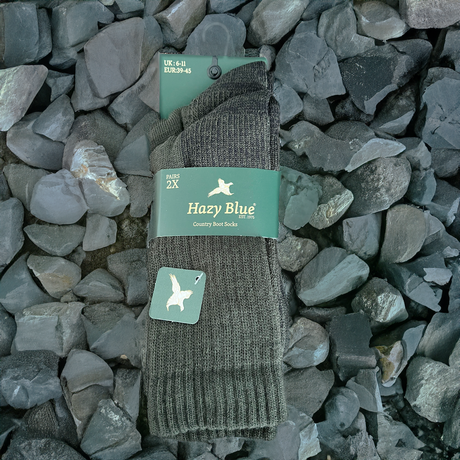 Hazy Blue Country Boot Shooting Socks X2 - Just $9.99! Shop now at Warwickshire Clothing. Free Dellivery.