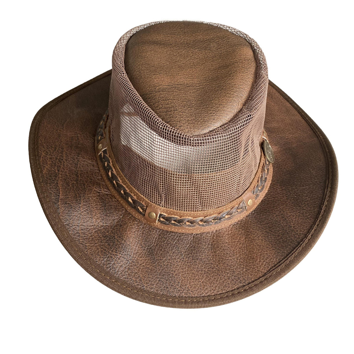 Hazy Blue Crushable Australian Cowboy Hat with Mesh - Cairn - Just £19.99! Shop now at Warwickshire Clothing.