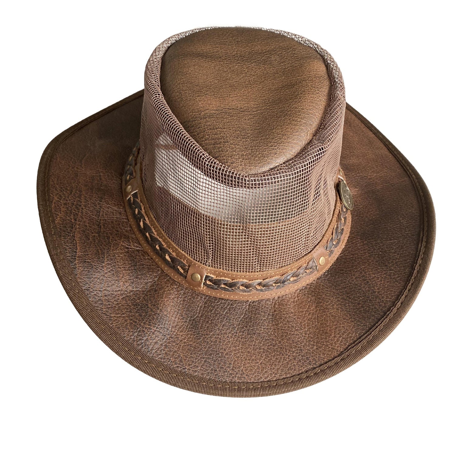 Hazy Blue Crushable Australian Cowboy Hat with Mesh - Cairn - Just £19.99! Shop now at Warwickshire Clothing.