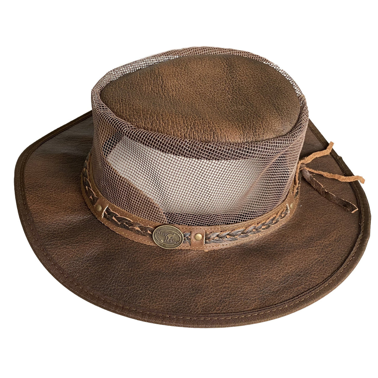 Hazy Blue Crushable Australian Cowboy Hat with Mesh - Cairn - Just £19.99! Shop now at Warwickshire Clothing.
