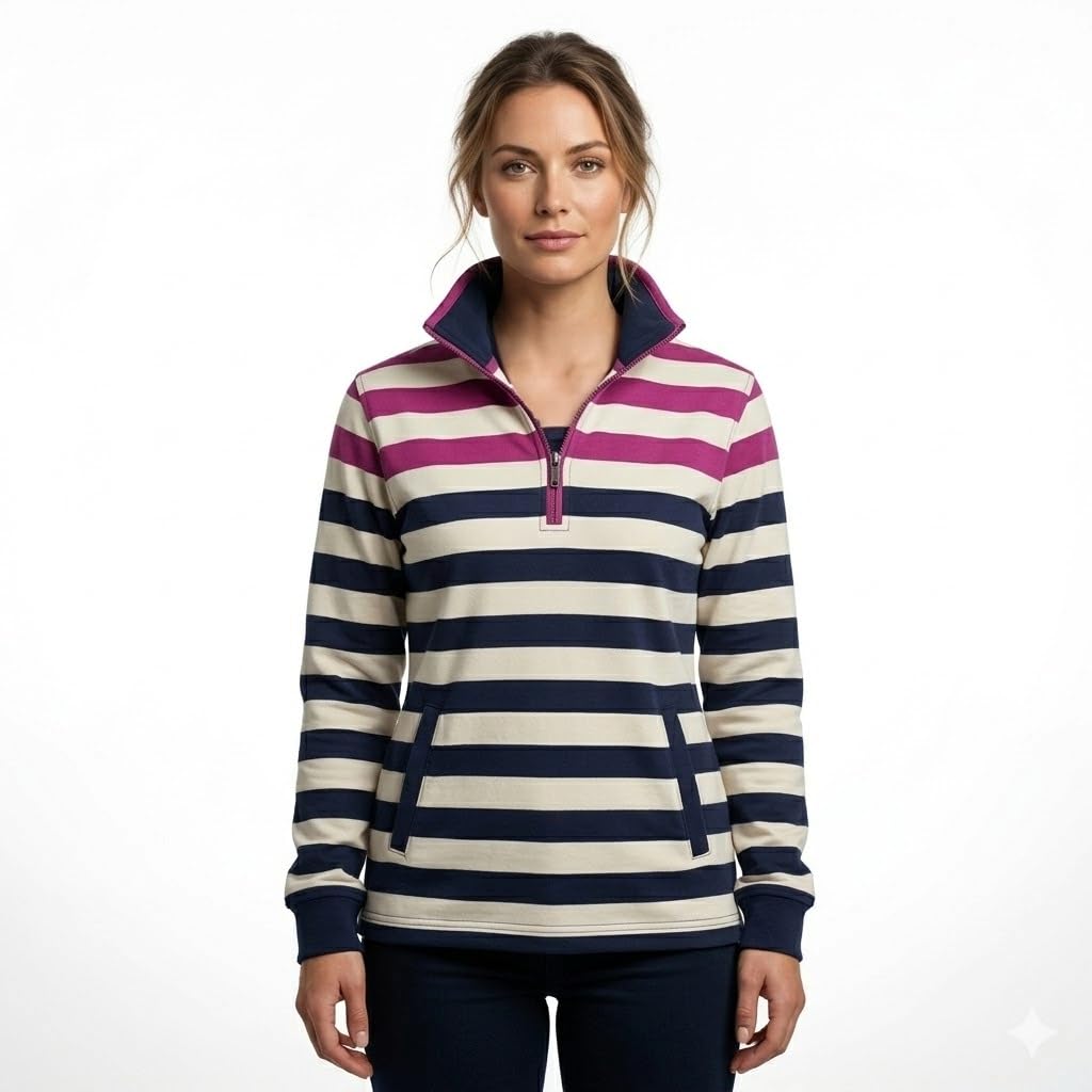Hazy Blue Womens Pullover Sweatshirts - Jenna