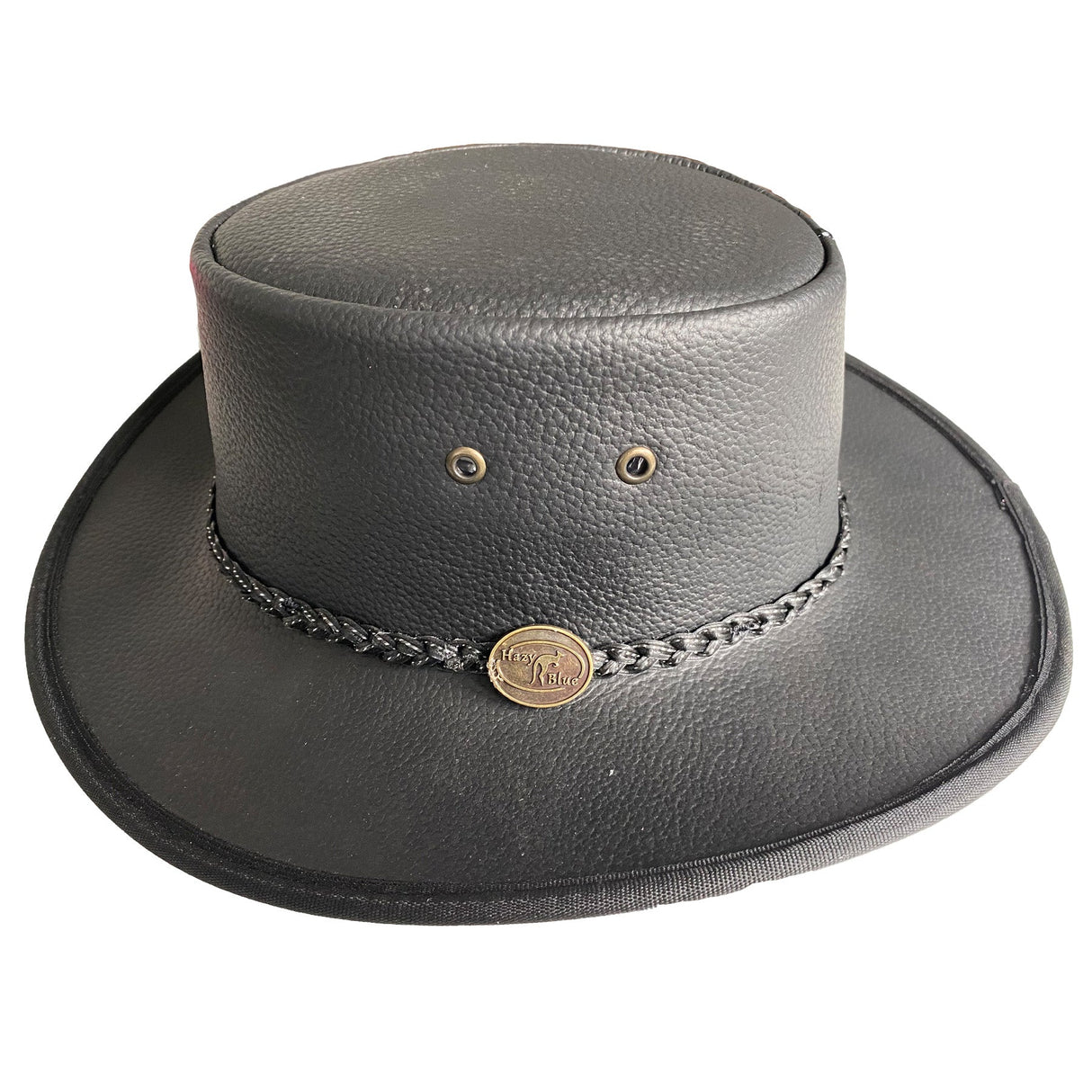 Unisex Real Leather Australian Cowboy Hat with Braided Band - Hobart - Just £19.99! Shop now at Warwickshire Clothing.