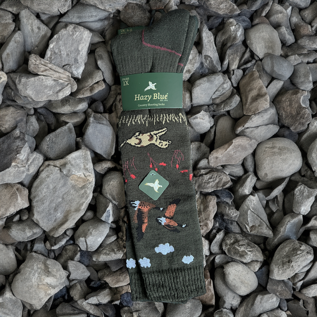 Hazy Blue Country Shooting Socks - Just £8.99! Shop now at Warwickshire Clothing.
