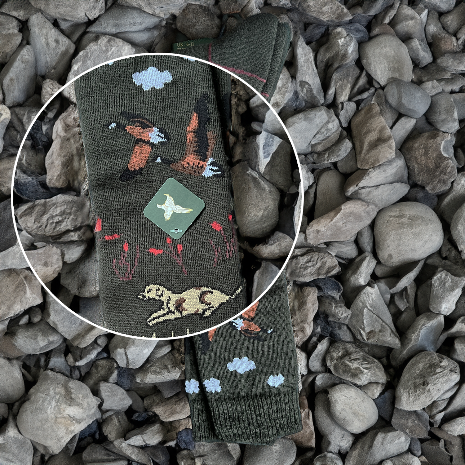 Hazy Blue Country Shooting Socks - Just £8.99! Shop now at Warwickshire Clothing.