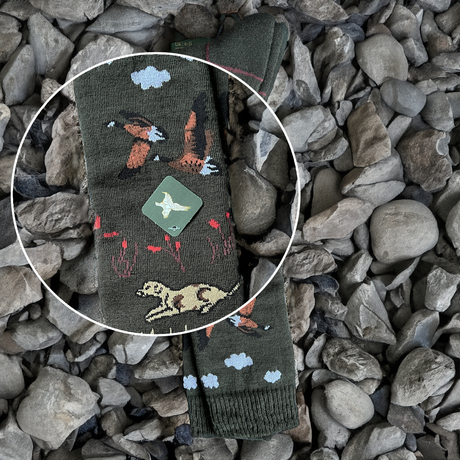 Hazy Blue Country Shooting Socks - Just £8.99! Shop now at Warwickshire Clothing.