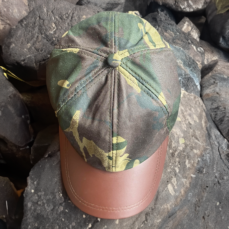 Hazy Blue Leather Peak Wax Baseball Waterproof Shooting Cap - Just £14.50! Shop now at Warwickshire Clothing.