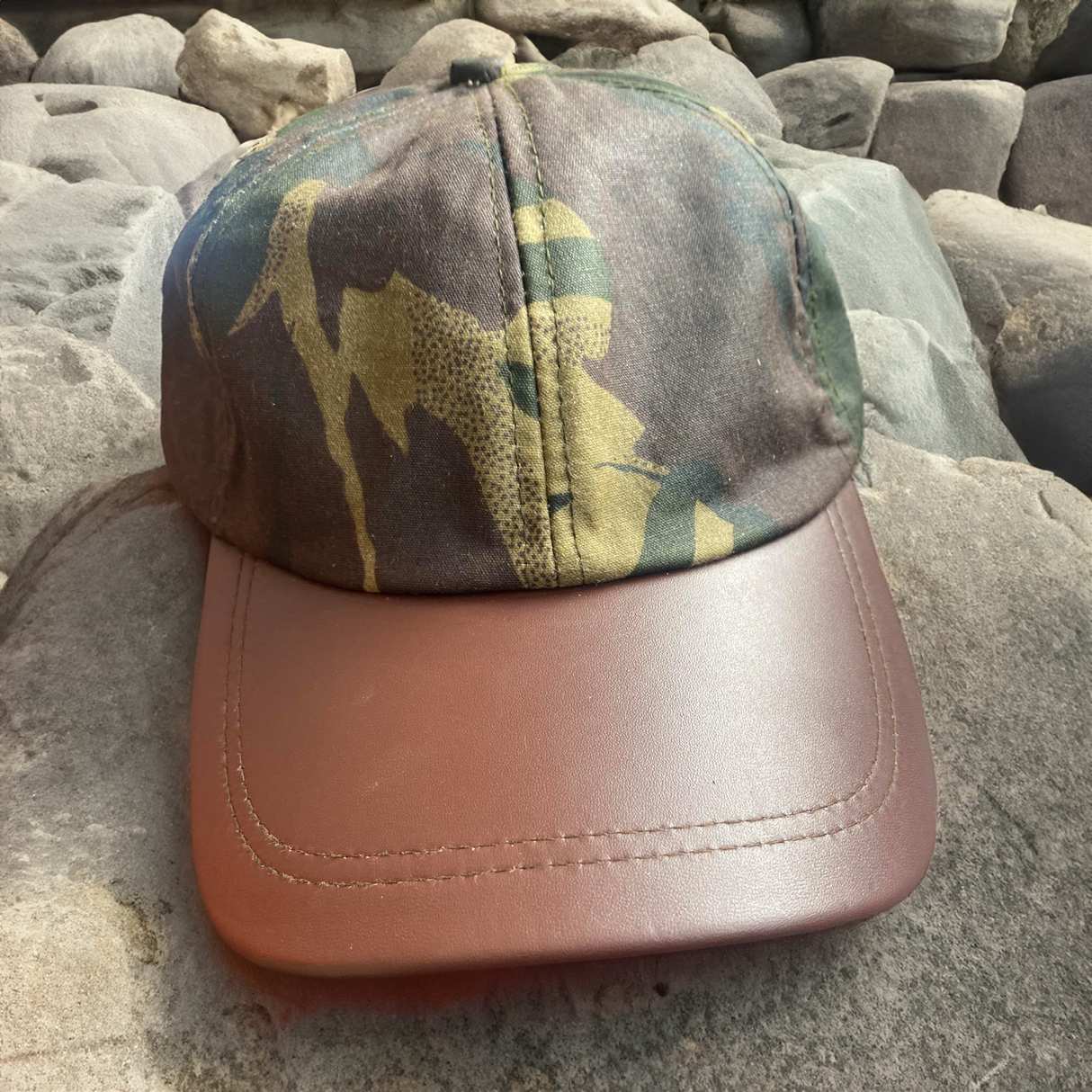 Hazy Blue Leather Peak Wax Baseball Waterproof Shooting Cap - Just £14.50! Shop now at Warwickshire Clothing.