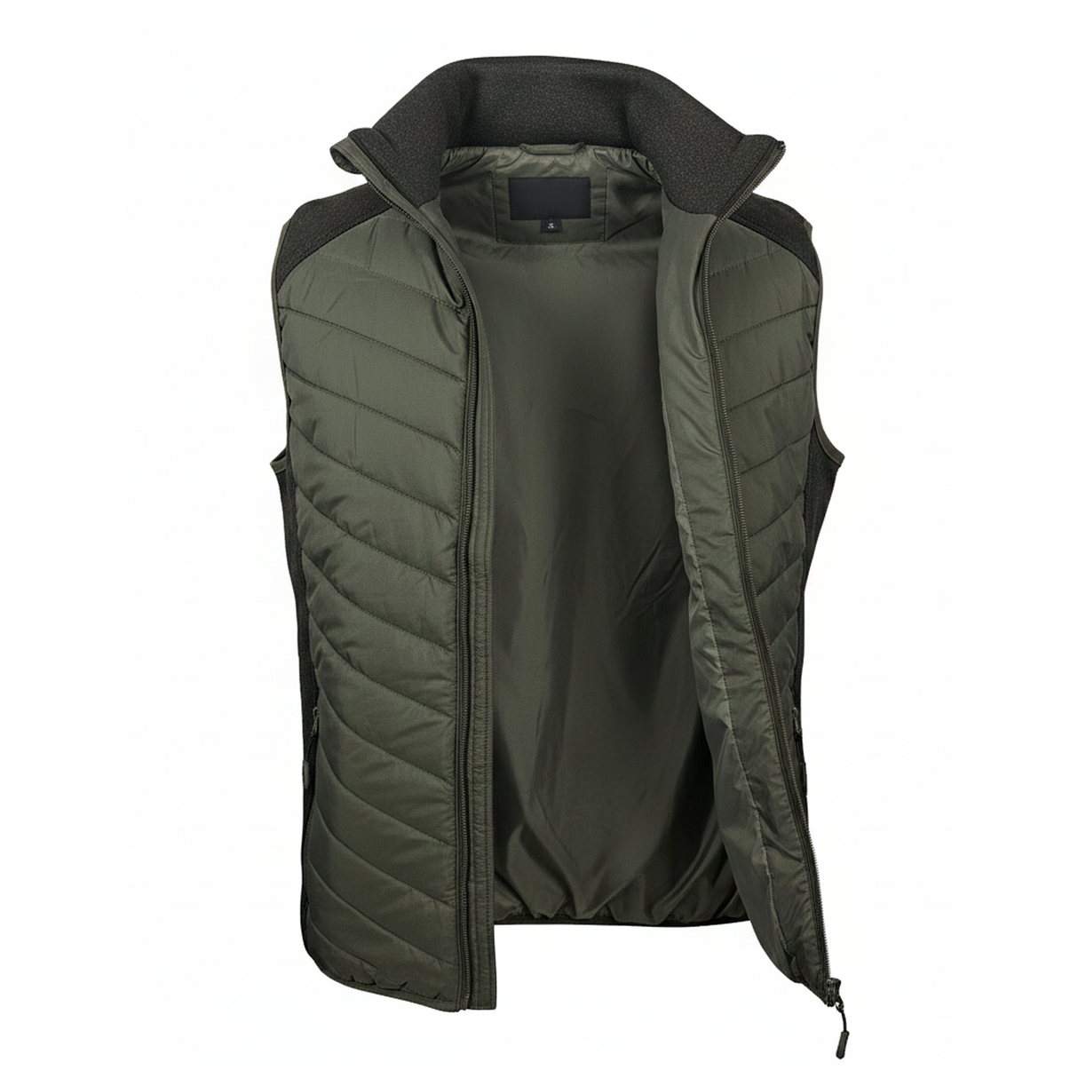 Hazy Blue Windermere Quilted Gilet with Fleece Collar