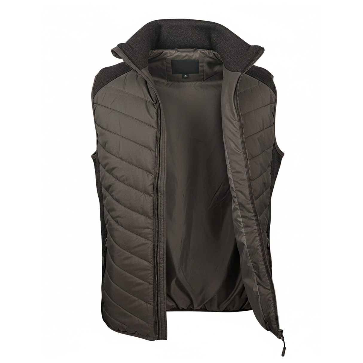 Hazy Blue Windermere Quilted Gilet with Fleece Collar