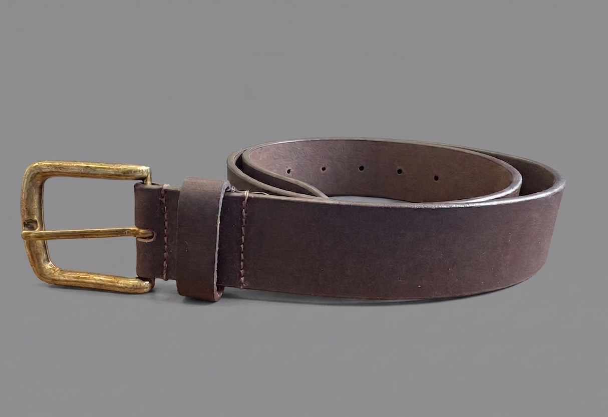 Hazy Blue Genuine Leather Belt - Plain