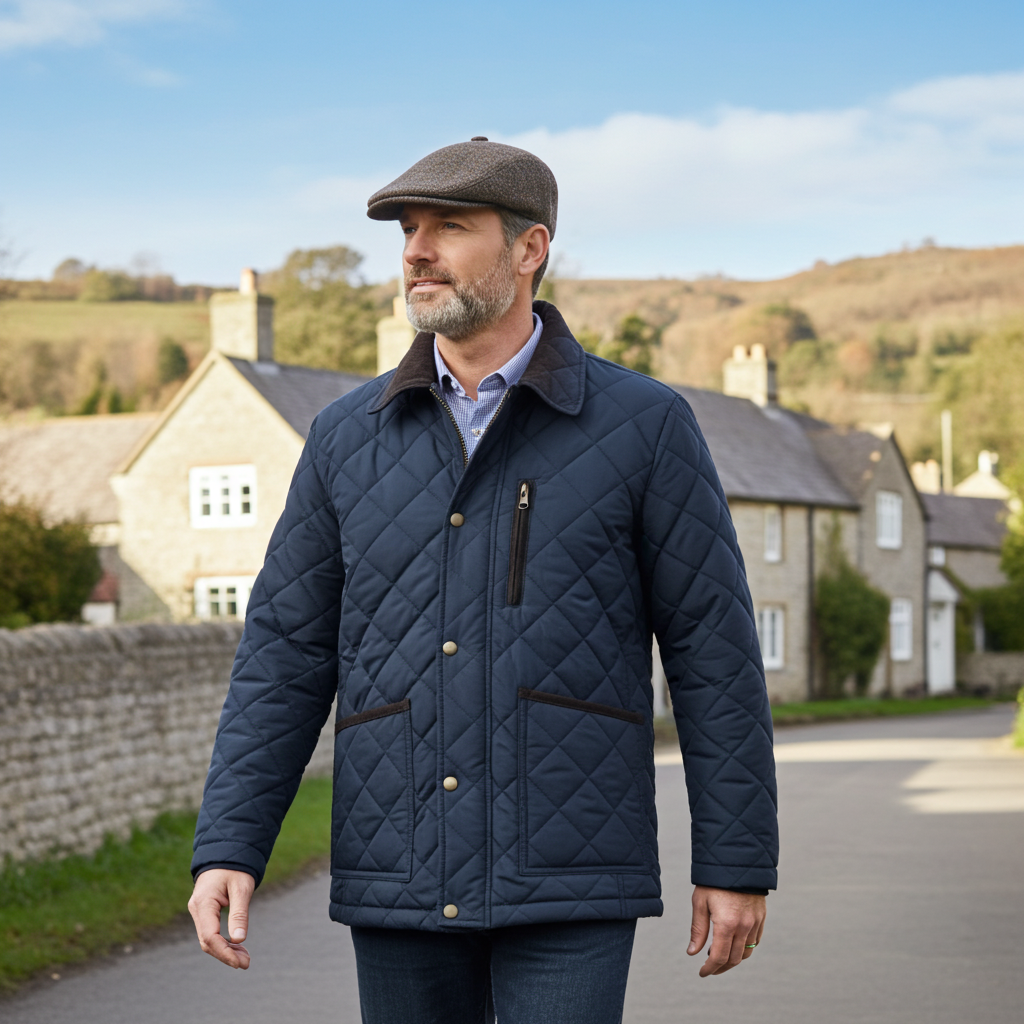 Hazy Blue Hawthorne Quilted Jacket