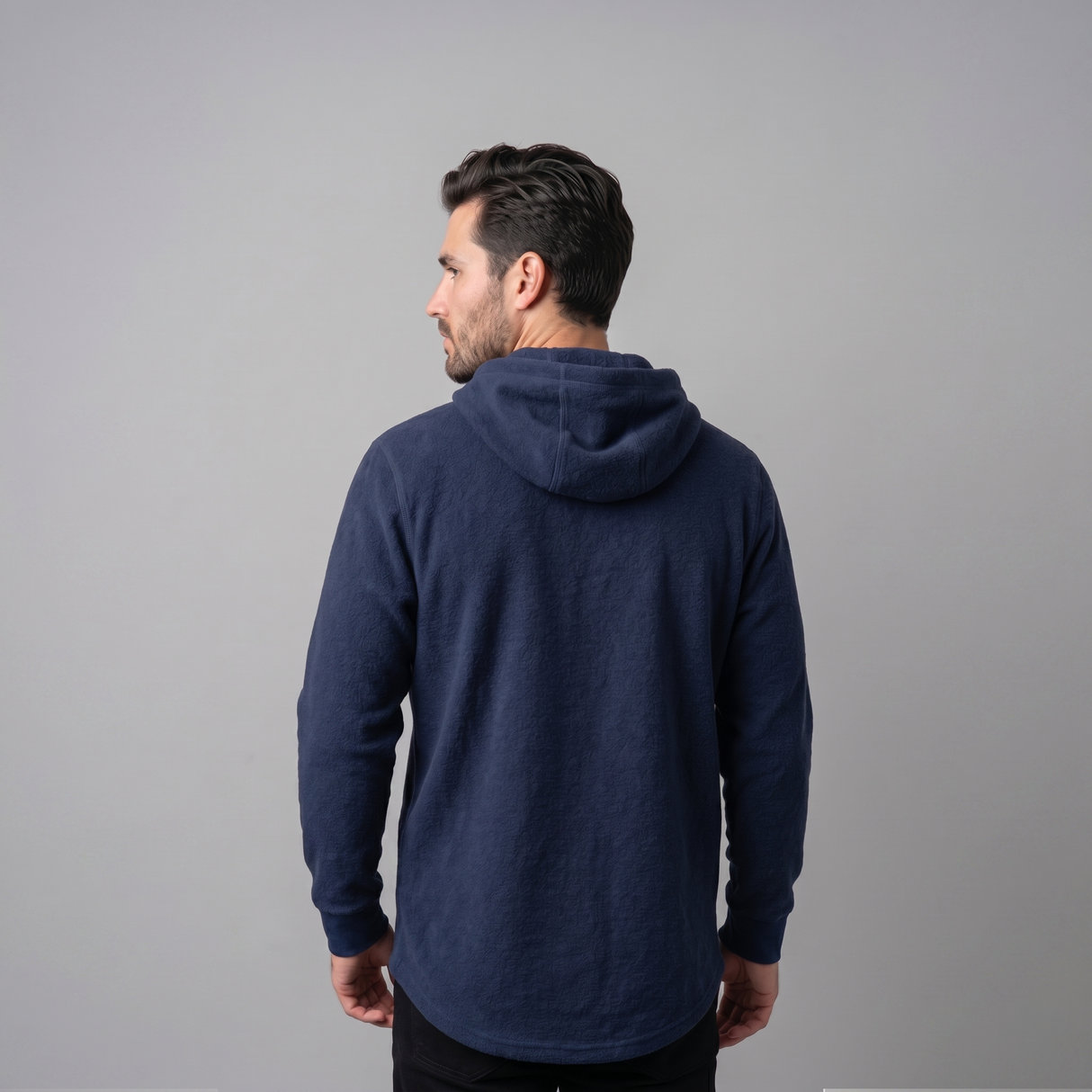 Hazy Blue Isaac Men's Quarter-Zip Fleece Smock