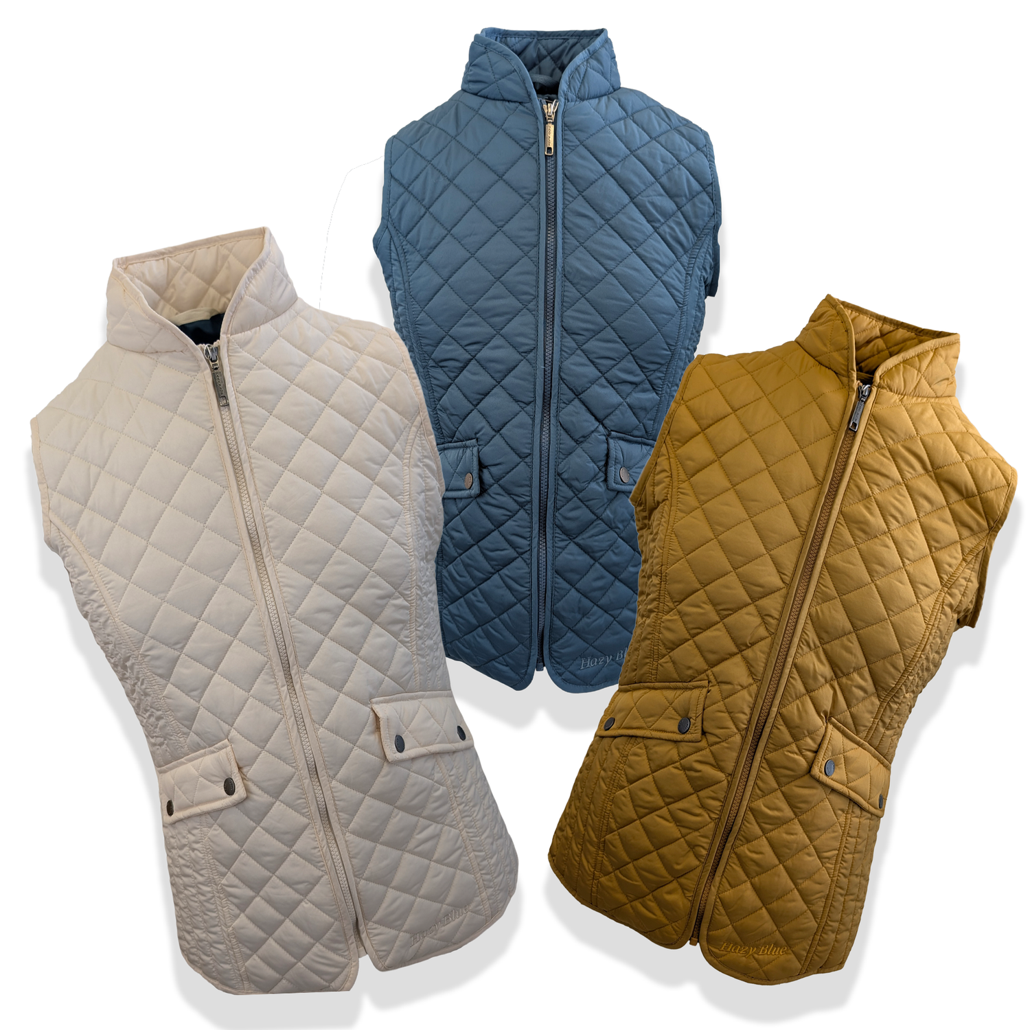 Hazy Blue Tanya Quilted Gilet: Classic Comfort, Modern Style - Just £24.99! Shop now at Warwickshire Clothing.